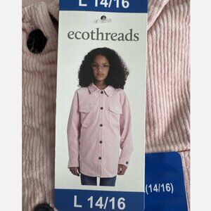 NWT Ecothreads Youth Corduroy Shirt Jacket Size L 14/16